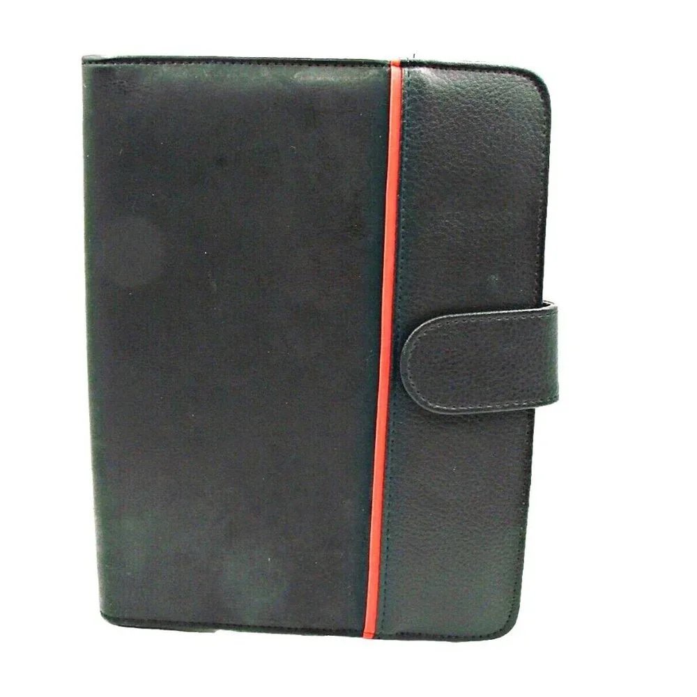 Master Business Agenda MBA Planner Organizer Black Leather 3 Ring Snap Closure